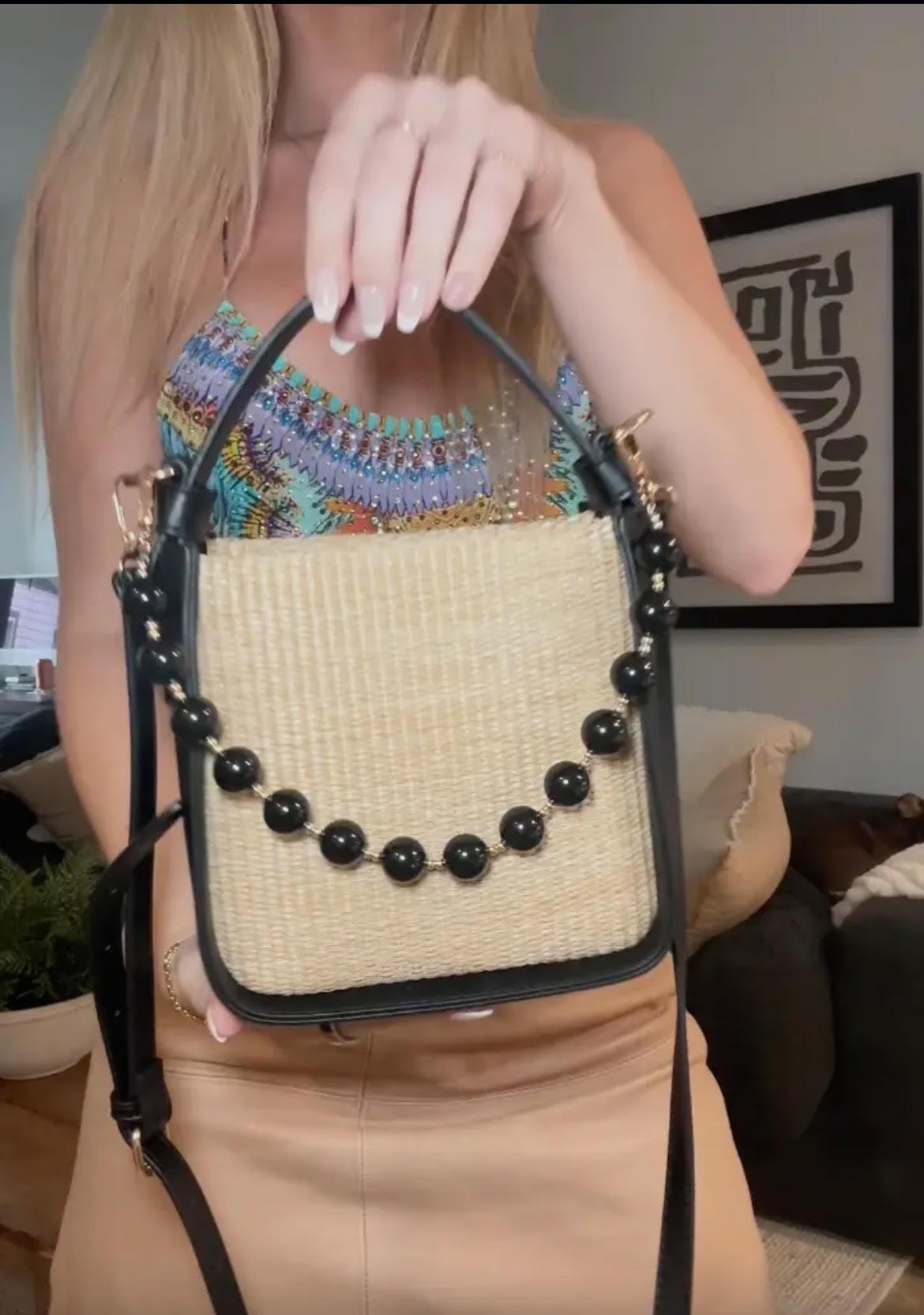 Carly Raffia Crossbody