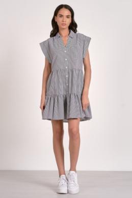 Cap Sleeve Seersucker Dress