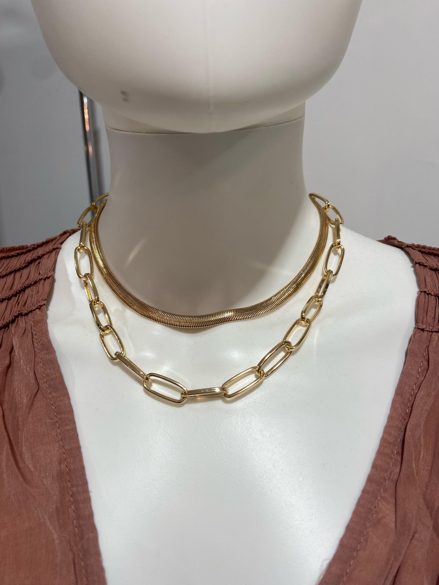 Double Link/Herringbone Necklace