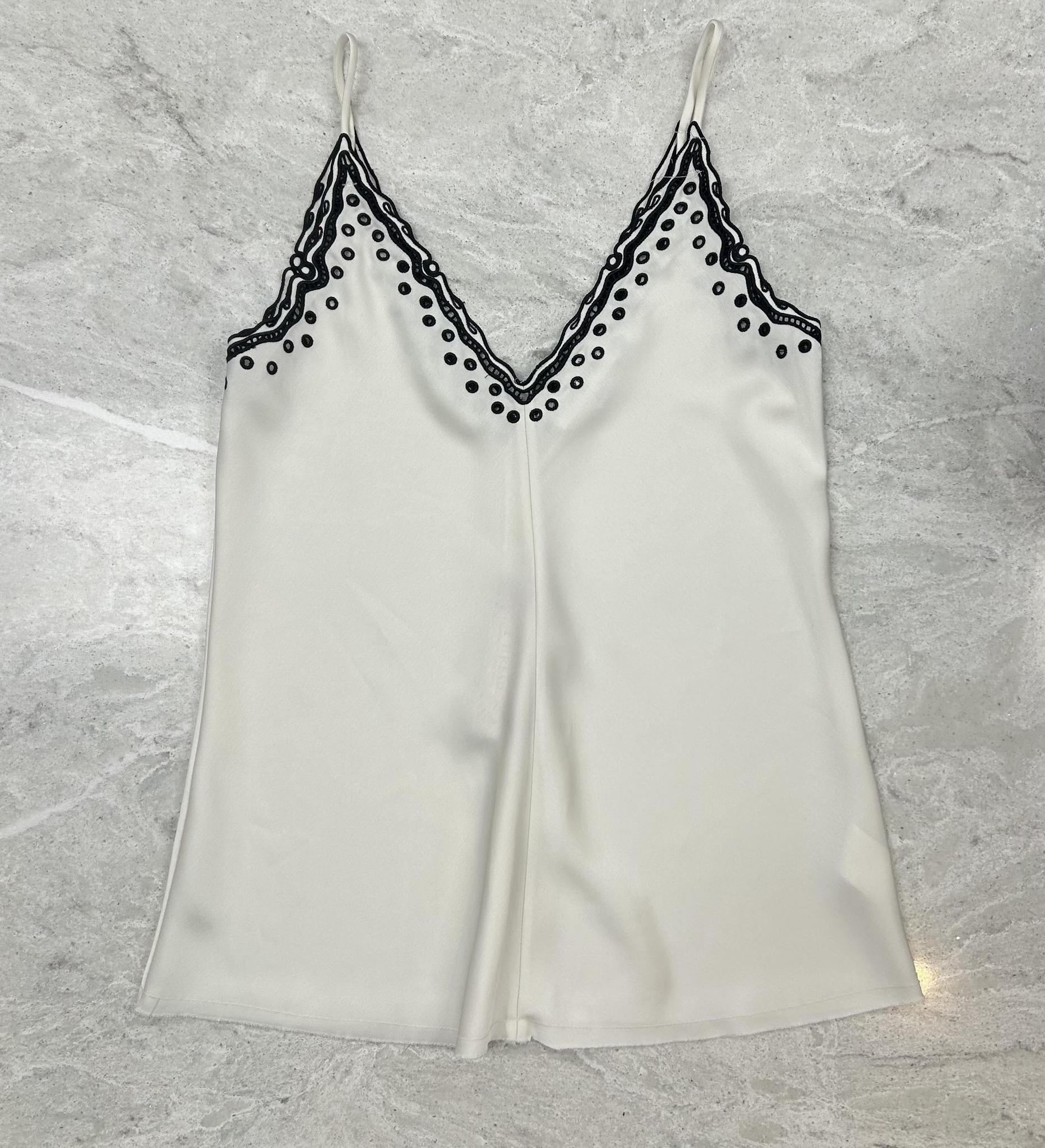 Satin Cami with Crochet Detail