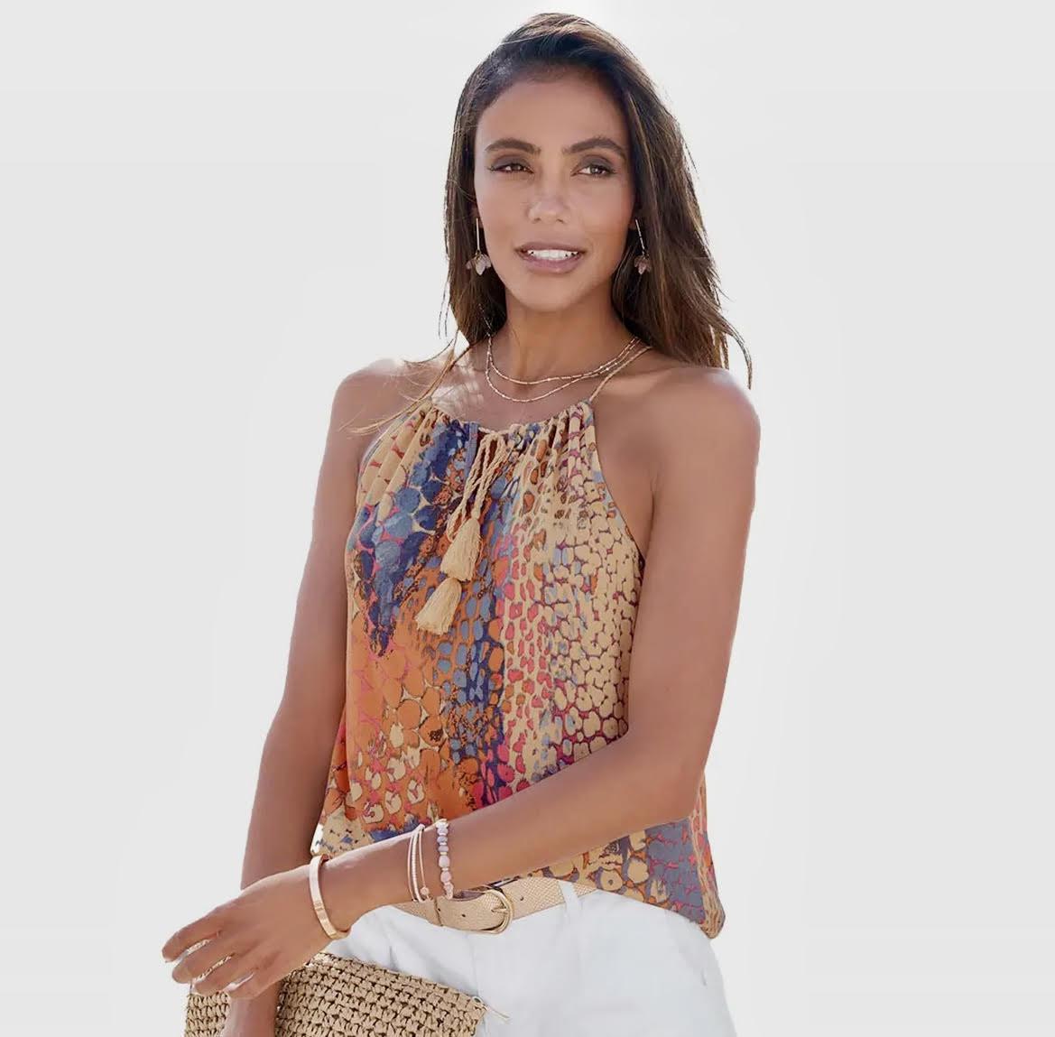 Braided Strap Halter Top