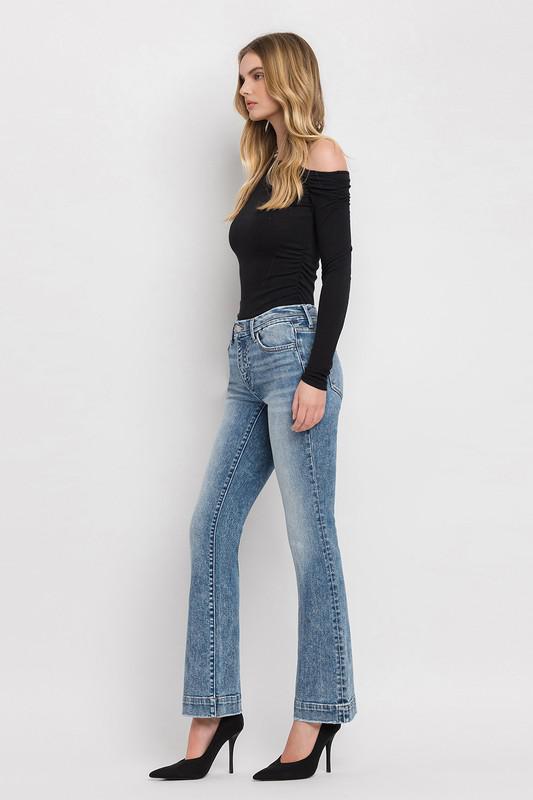 Mid Rise Boot Cut Jean