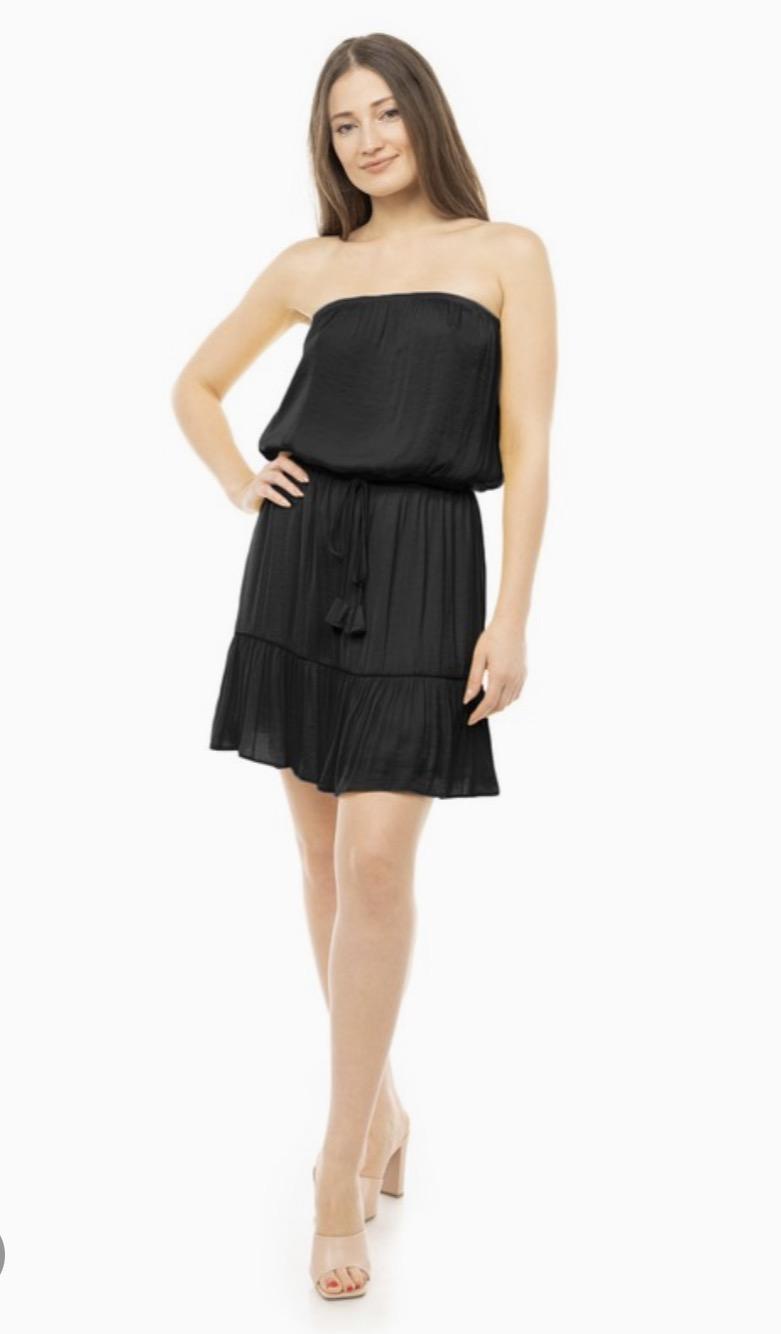 Strapless Tiered Mini Tube Dress