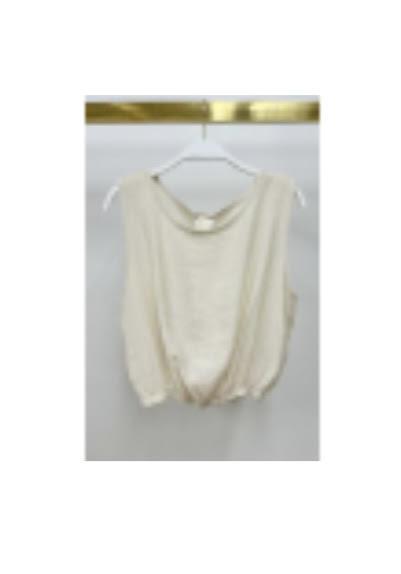 Crinkle Sleeveless Elastic Hem Top