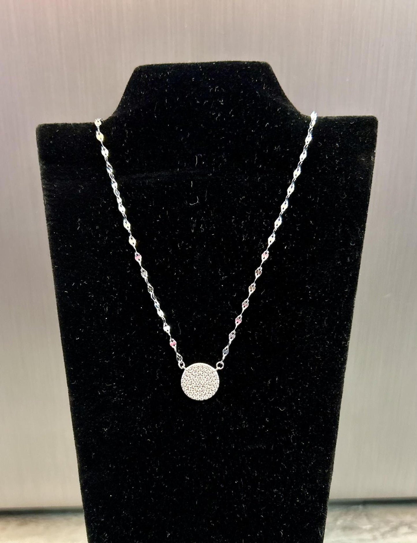 Pave Circle Necklace