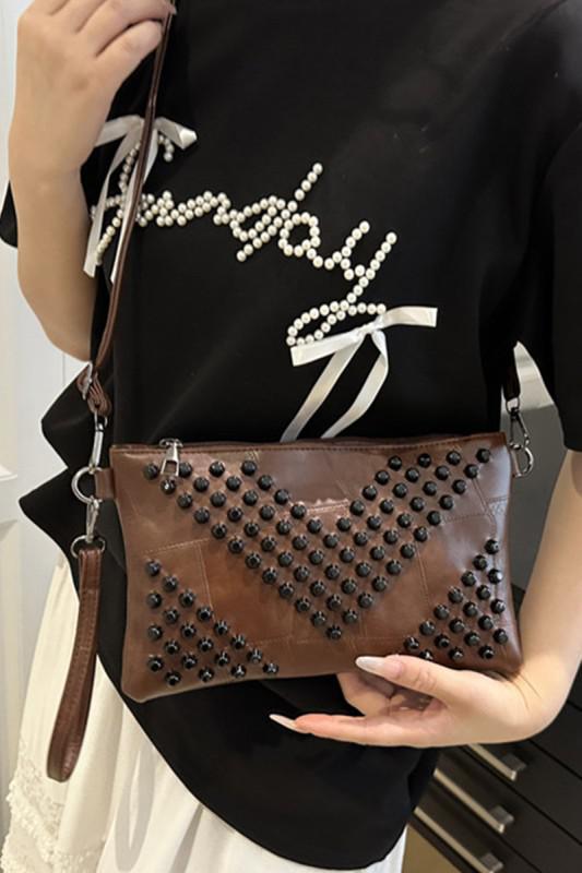 Studded Envelope Crossbody Bag