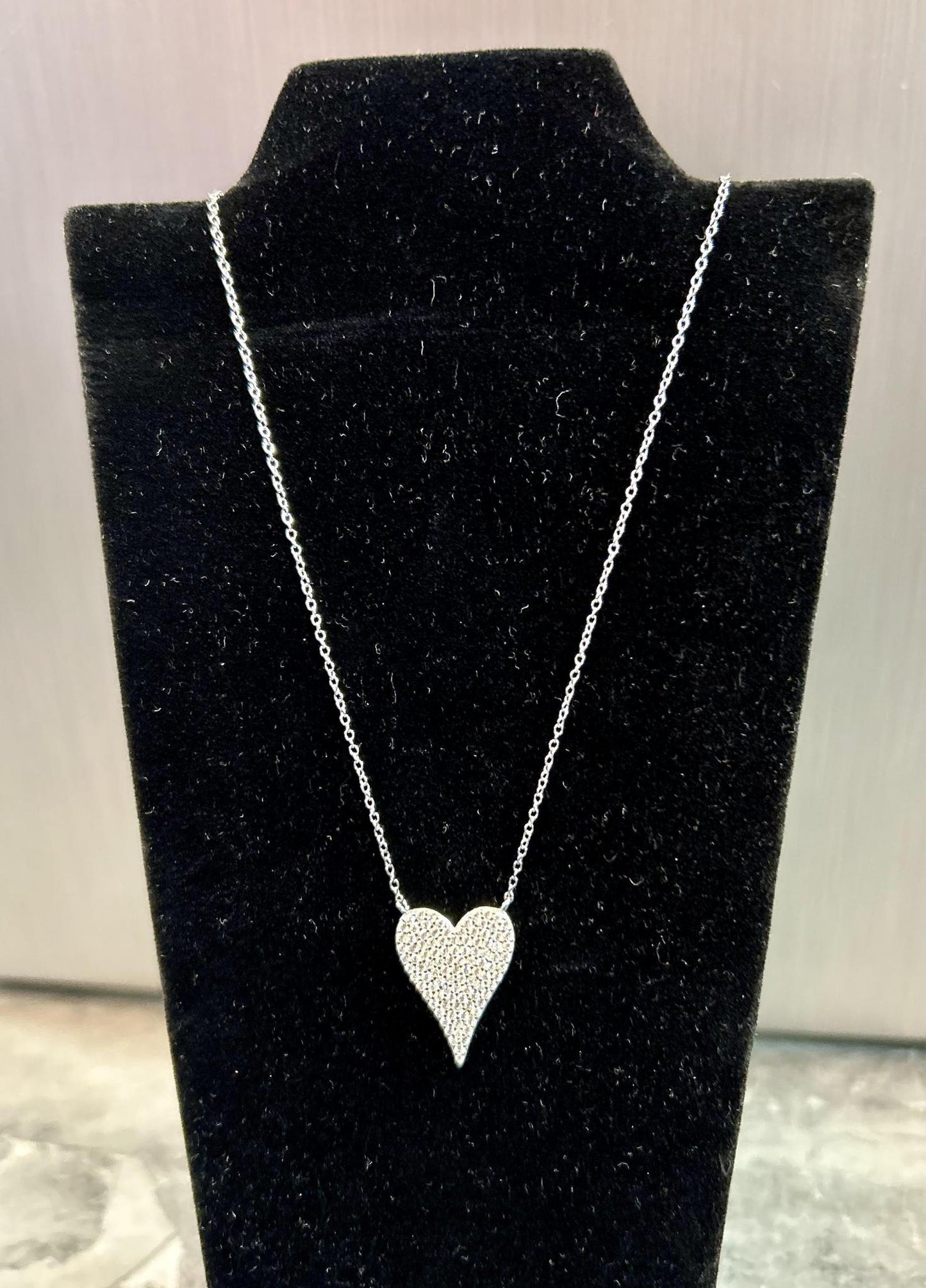 Pave Heart Necklace