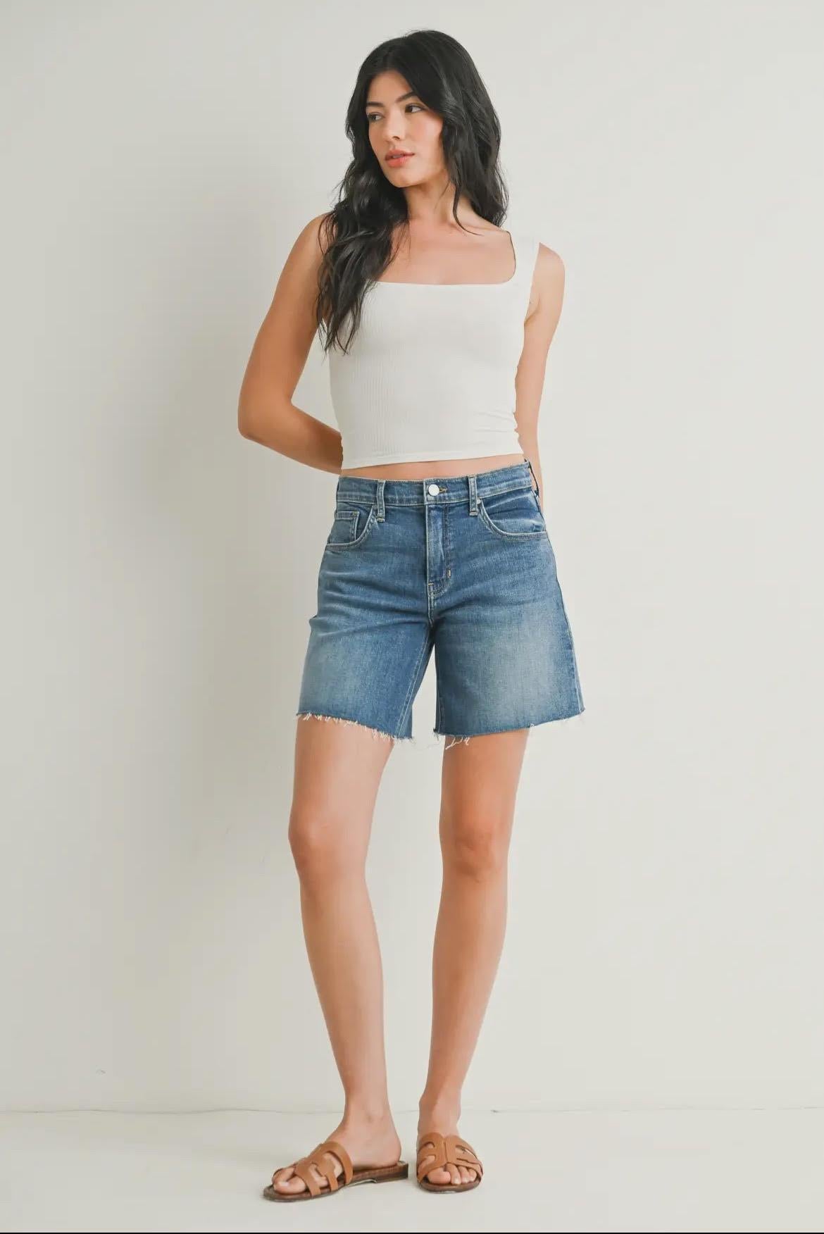 Denim Bermuda Shorts
