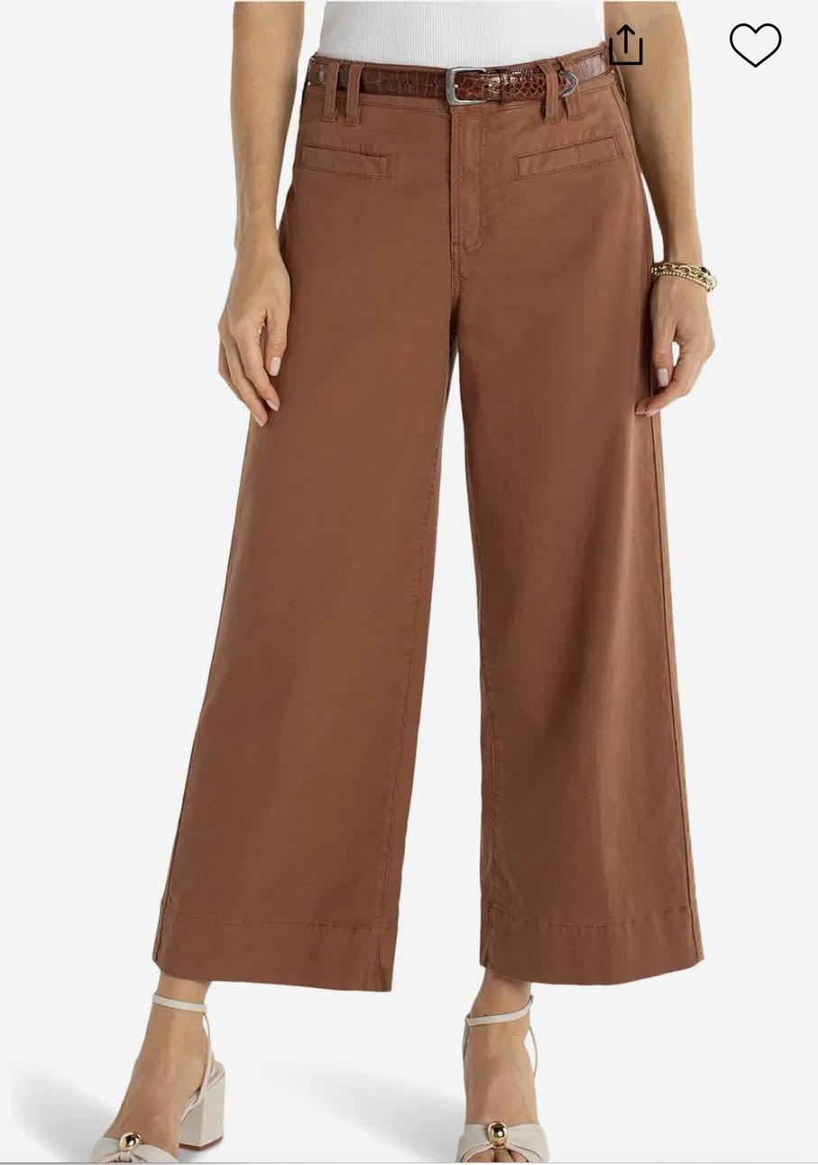 High Rise Crop Wide Leg