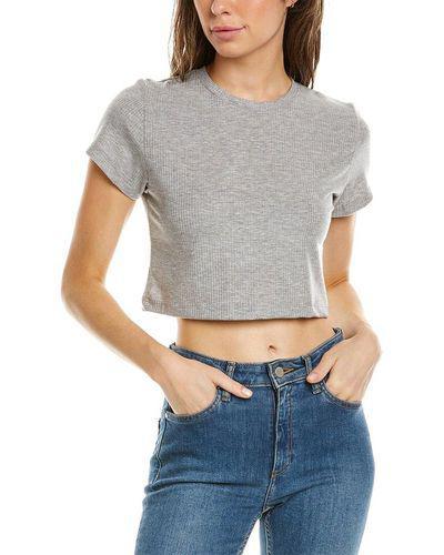 Ribbed cropped crew