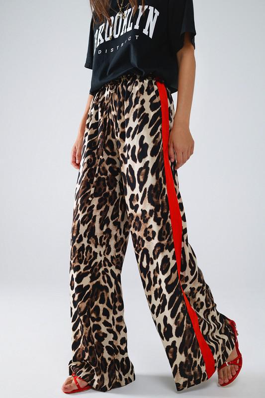 Leopard Drawstring Trousers