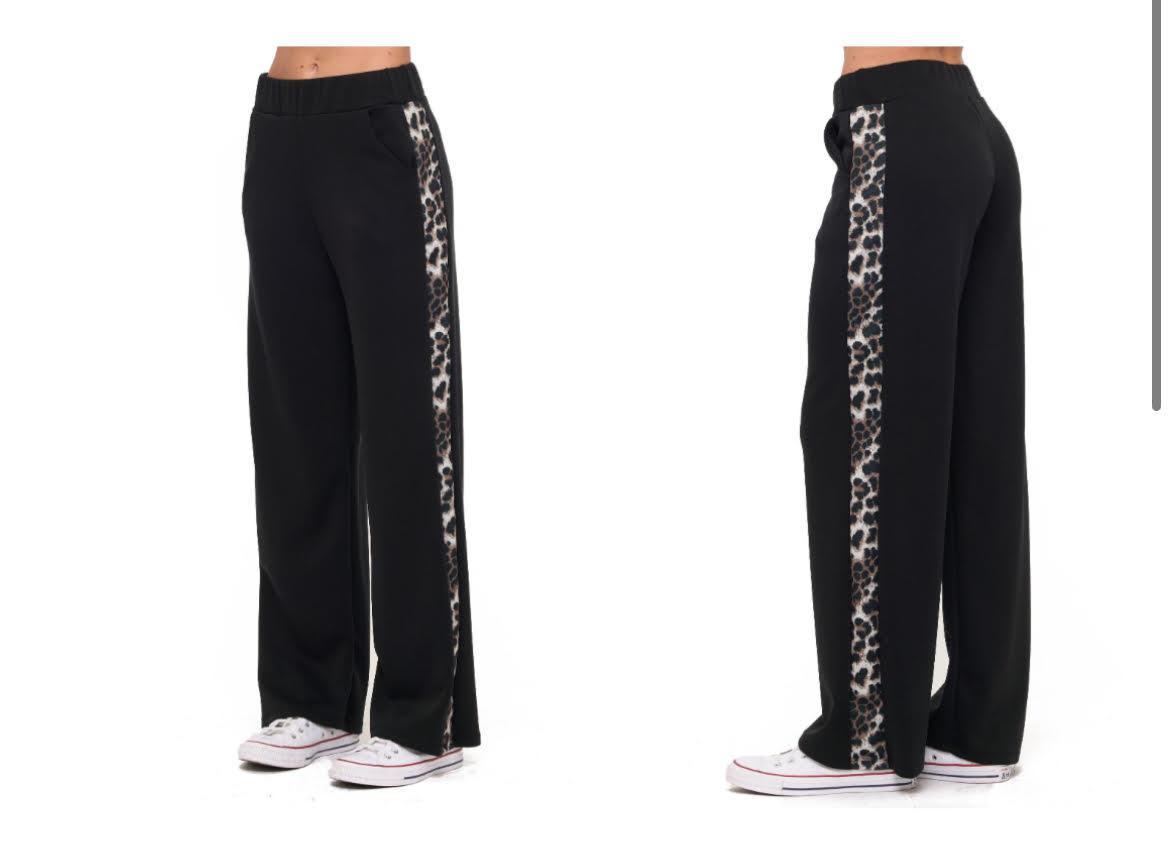 Raw Edge Wide Leg Sweatpants