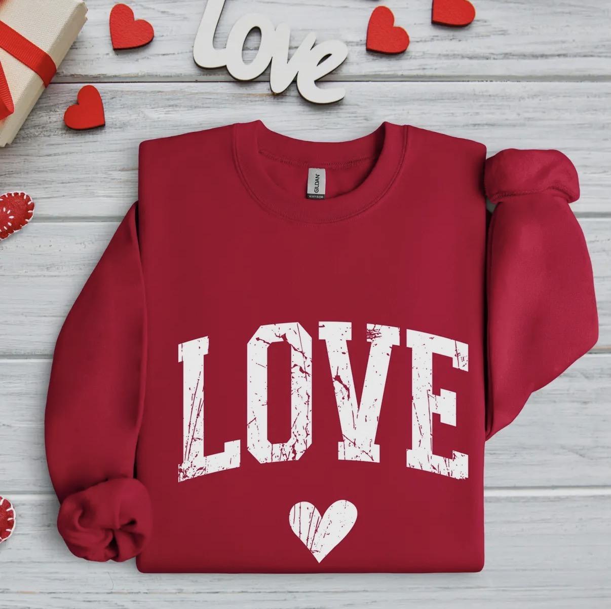Distressed Love Sweatshirt