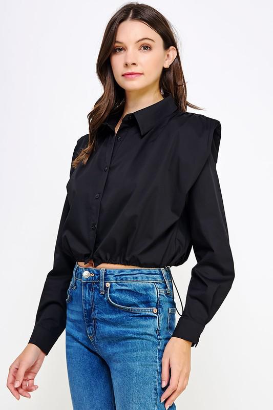 Poplin Button Down Top