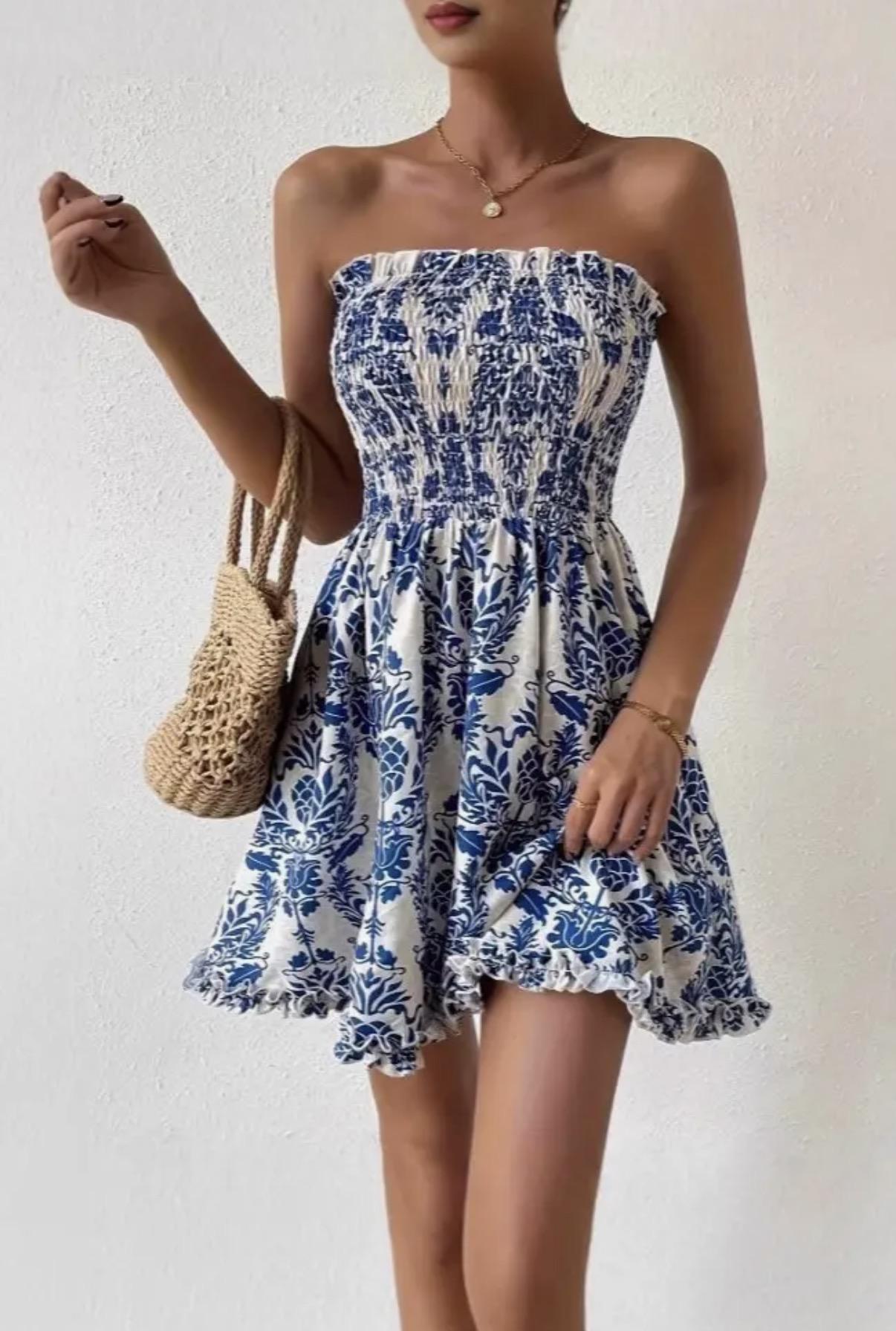 Smocked Top Mini Dress