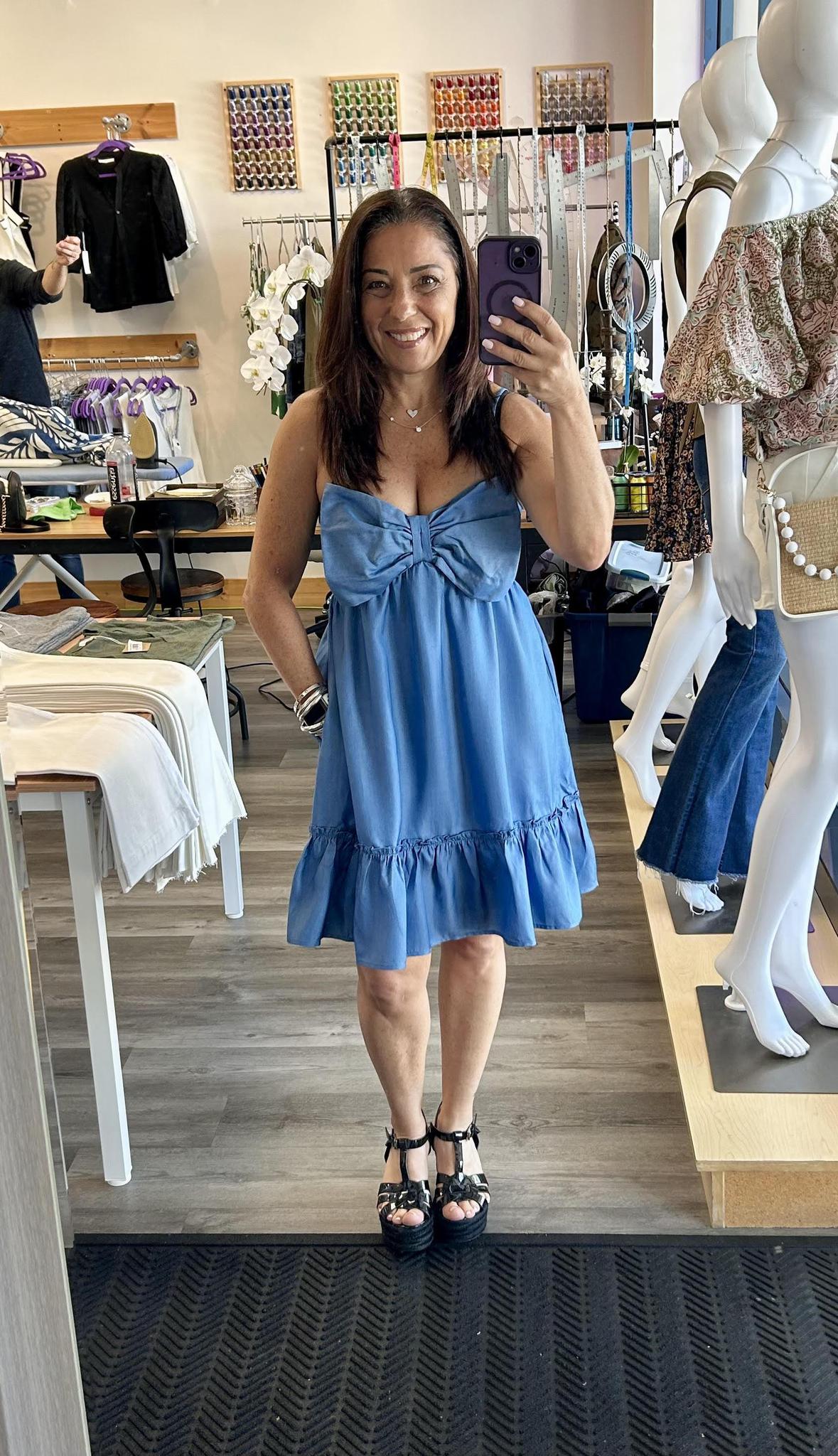 Bow Tie Mini Dress