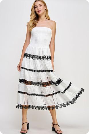 Strapless Eyelet Dress