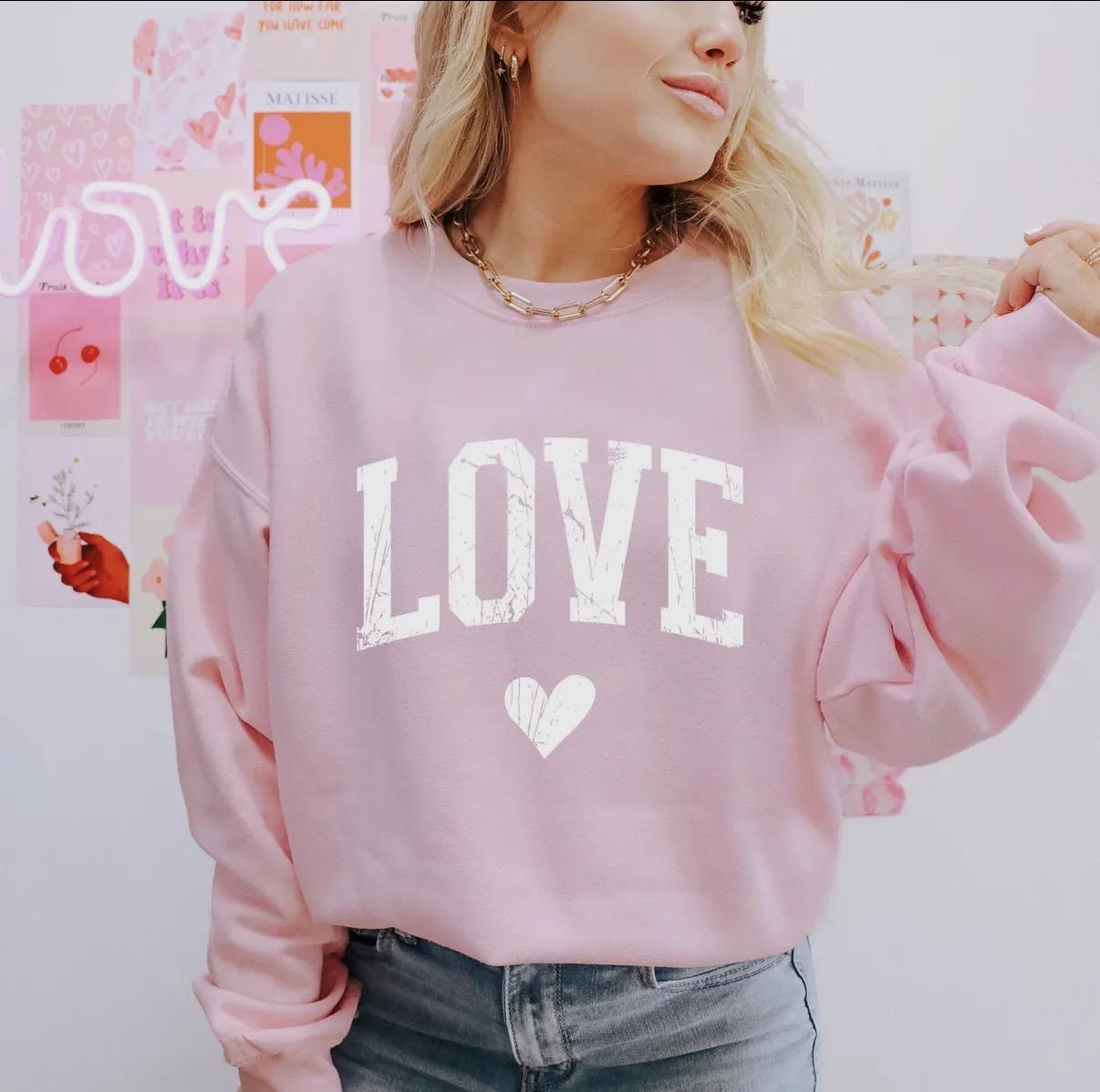 Distressed Love Sweatshirt