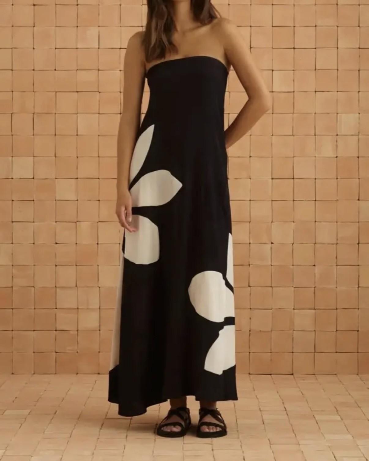 Bandeau A-Line Maxi Dress –