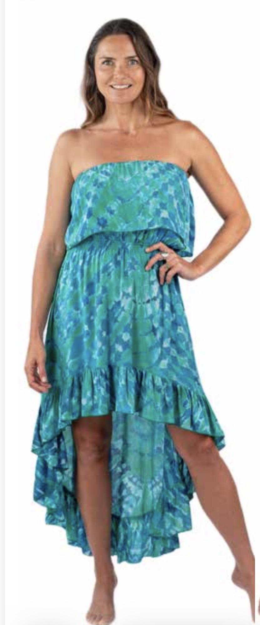 Strapless Tea Length Dress