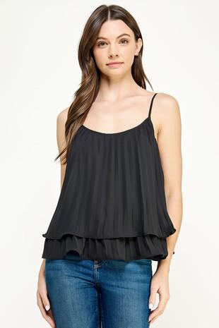 Layered Pleated Cami