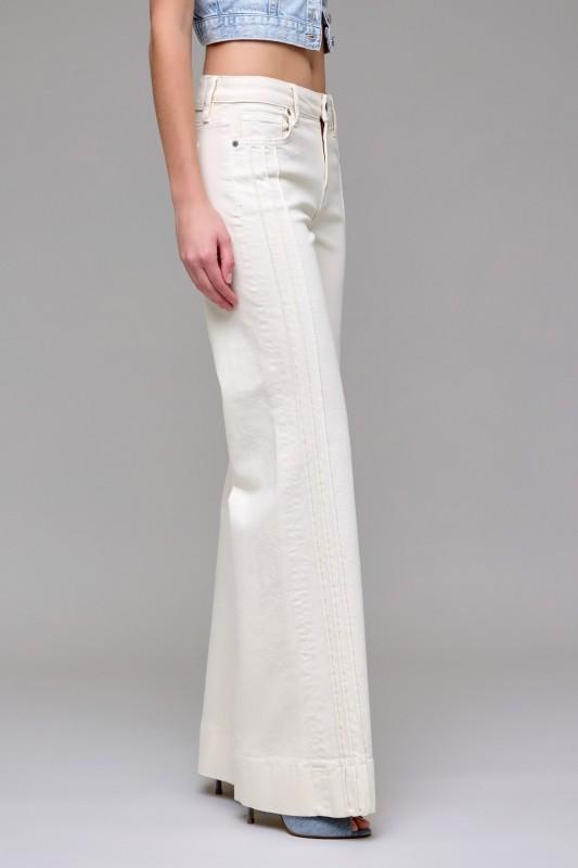 Pintuck Mid Rise Comfort Flare