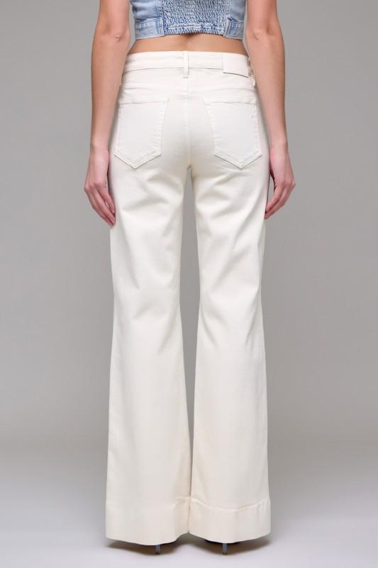 Pintuck Mid Rise Comfort Flare