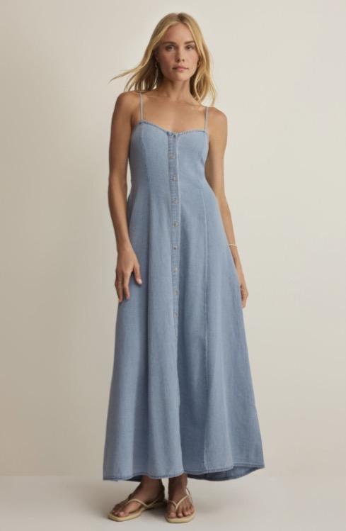 Angel Eyes Twill Midi Dress