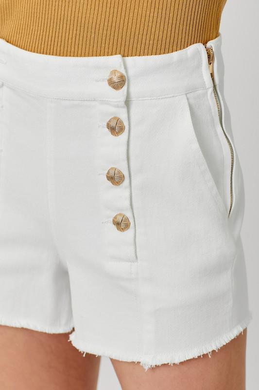 Button Detail Shorts