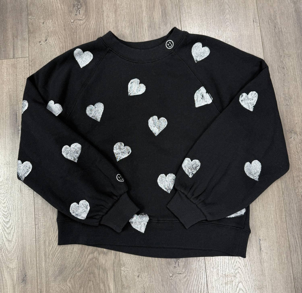 Metallic Heart Sweatshirt