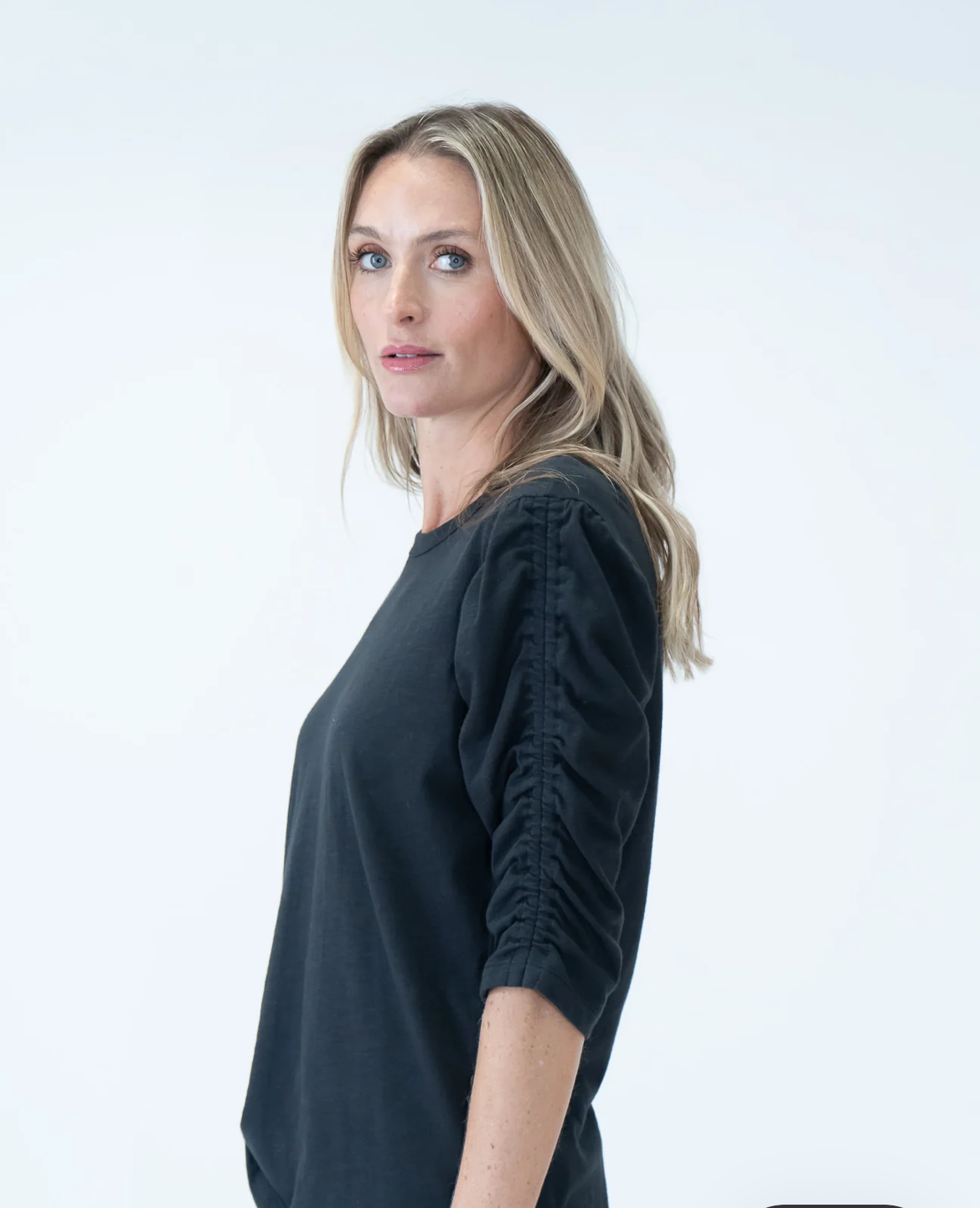 Maria Ruched Sleeve Top