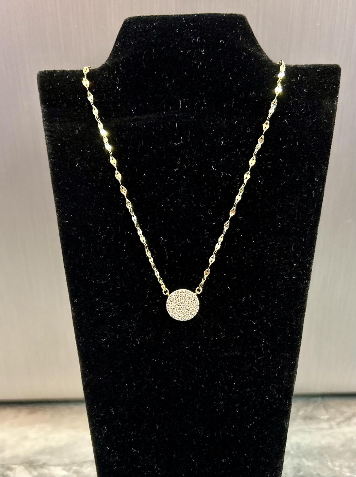 Pave Circle Necklace