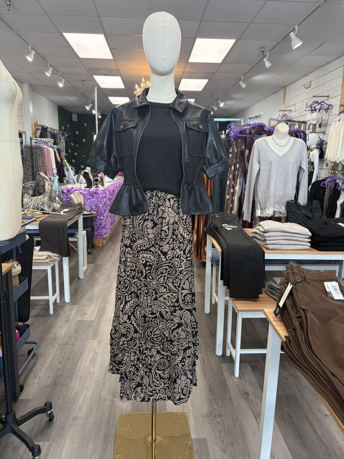 Ruffle Maxi Skirt