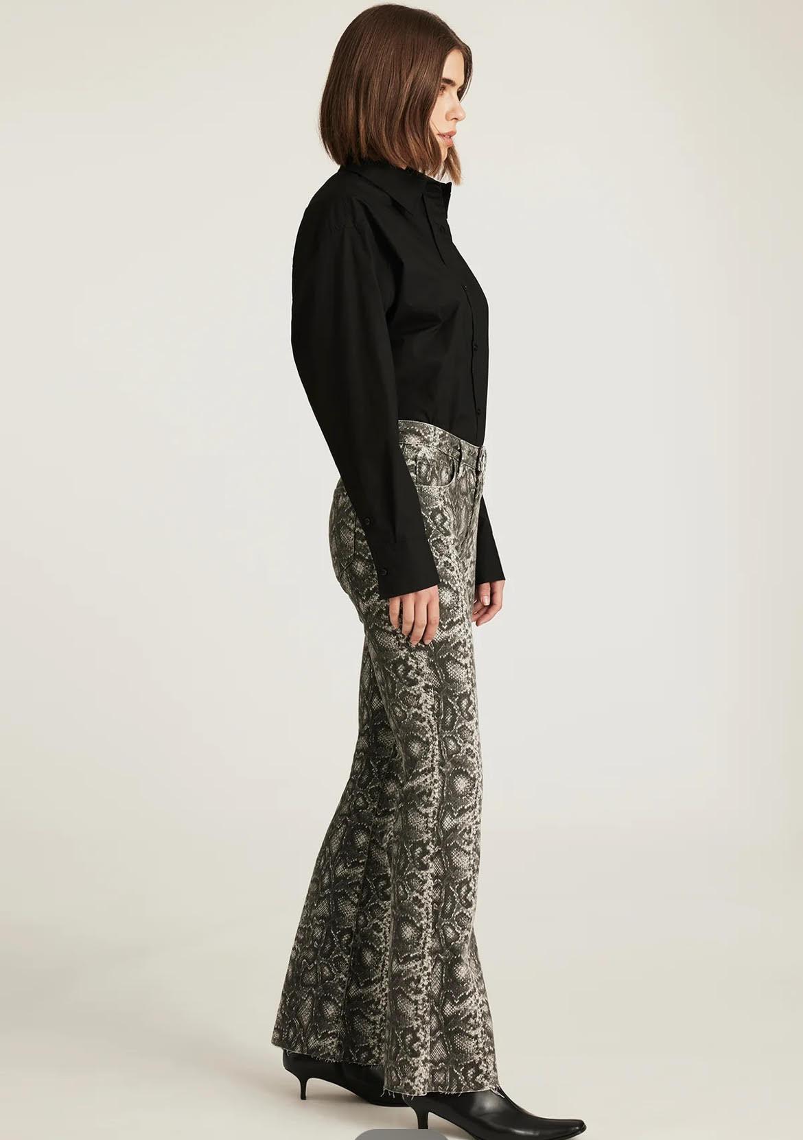 Vicky Snake Print Bootcut Jean