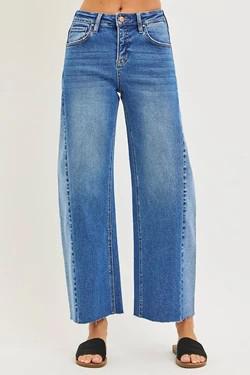 Slouchy Two Toned Barrel Jean