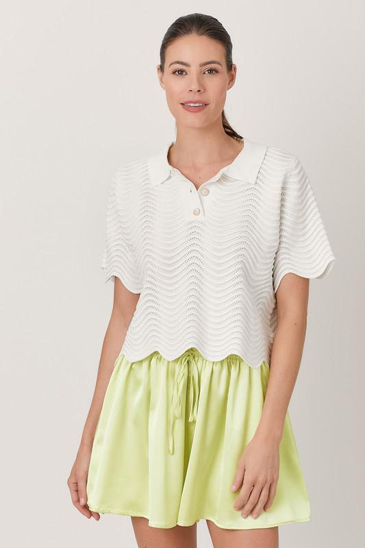 Scalloped SS Top