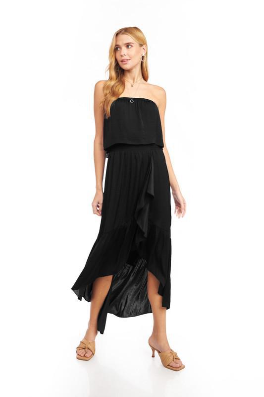 Maxi Hi-Low Strapless Dress