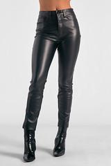 Faux Leather Straight Leg Pants