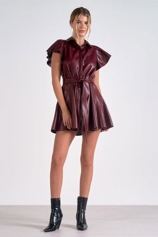 Alora Faux Leather Dress