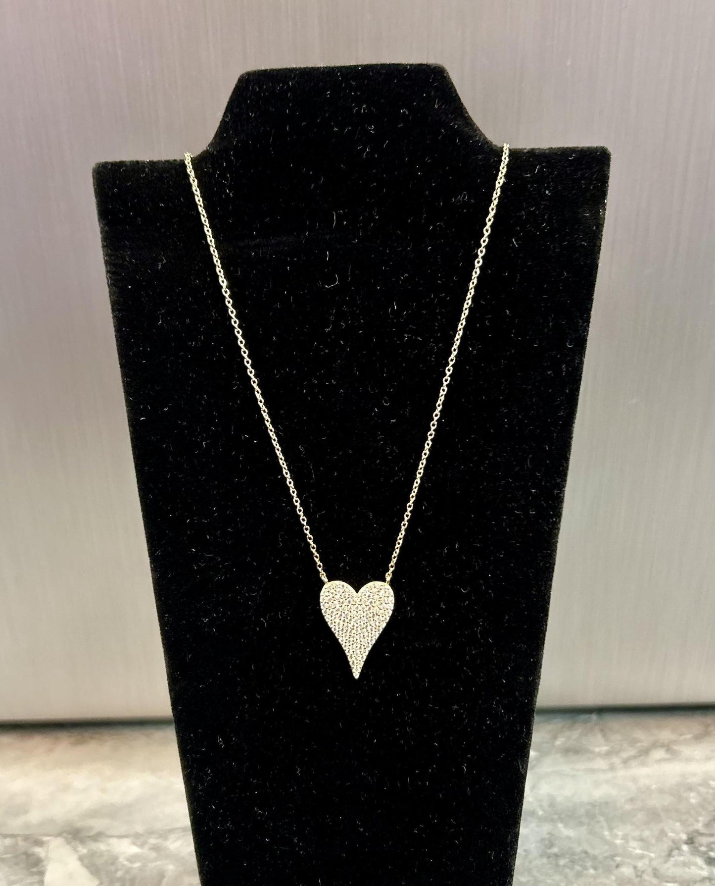 Pave Heart Necklace