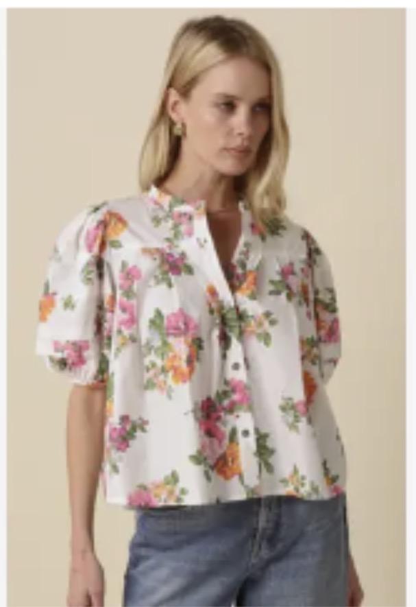 Megan Floral Puff Sleeve Blouse