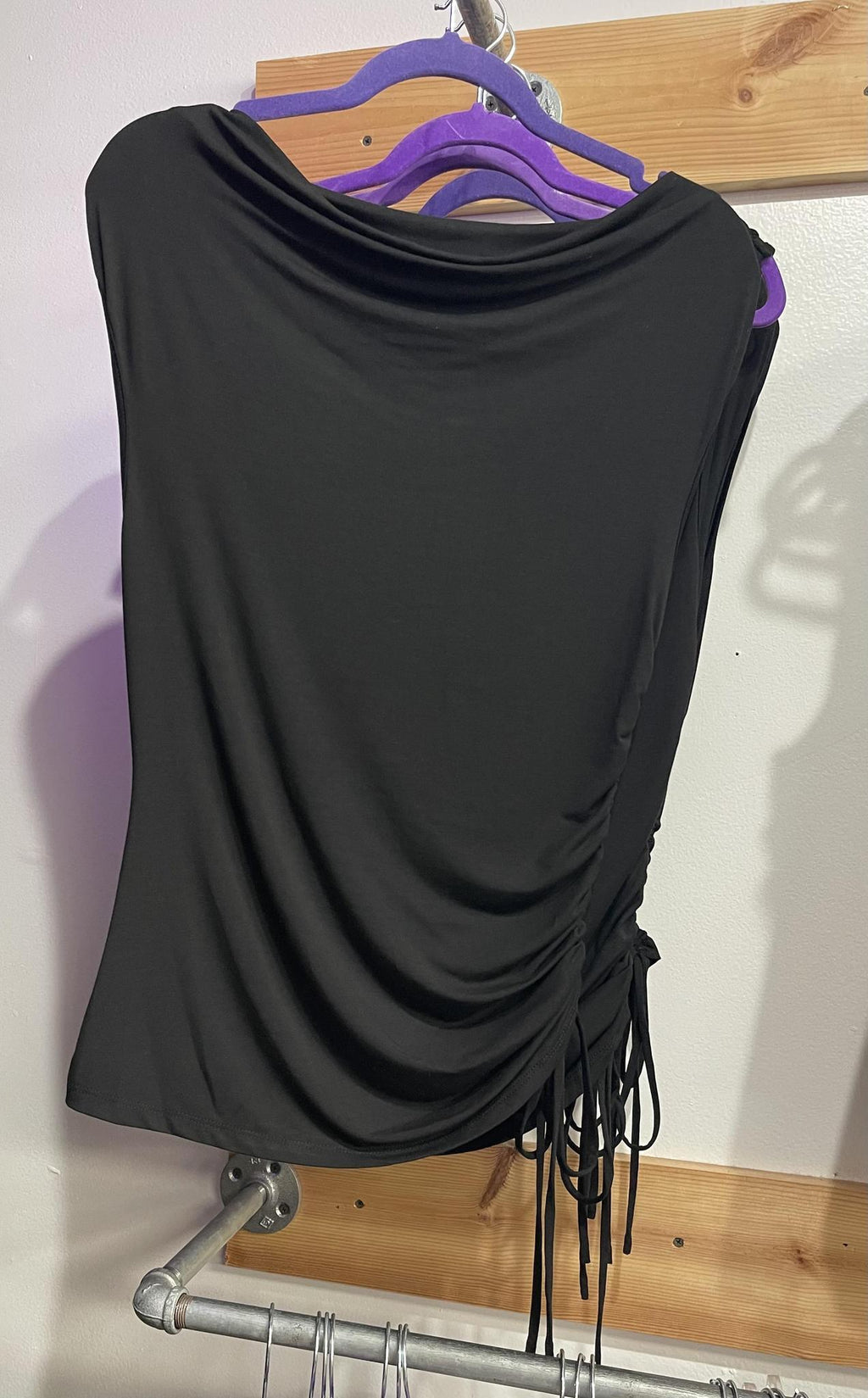 Cap Sleeve Cinch Side Top