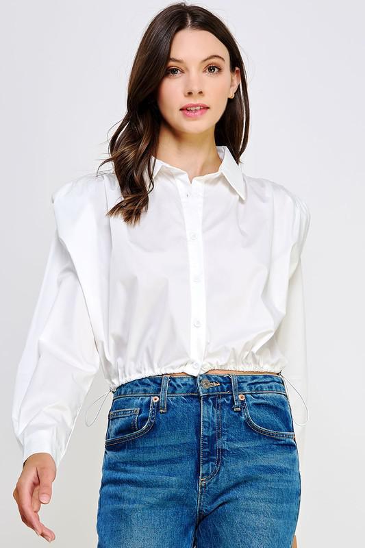 Poplin Button Down Top