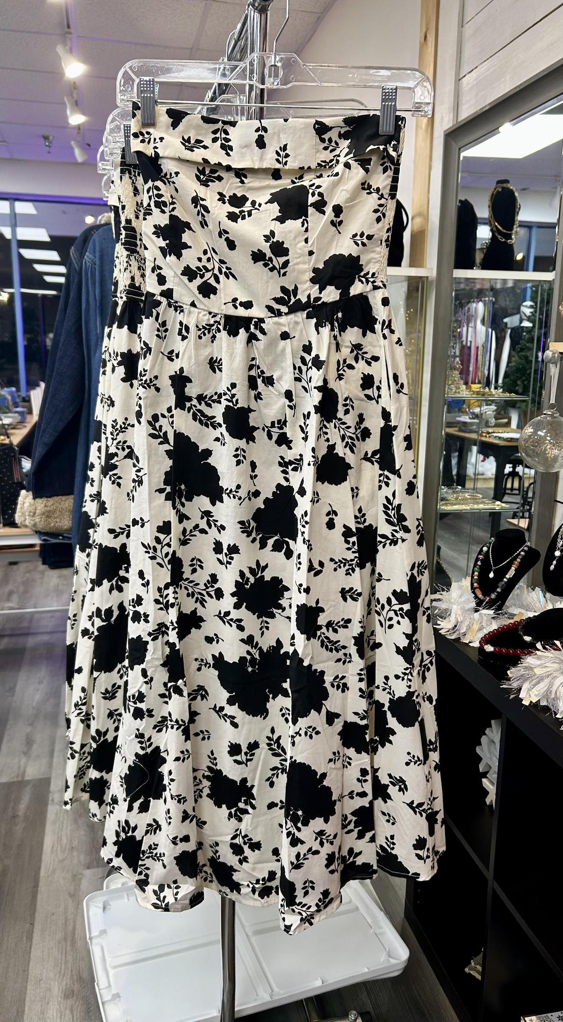 Strapless Midi Dress