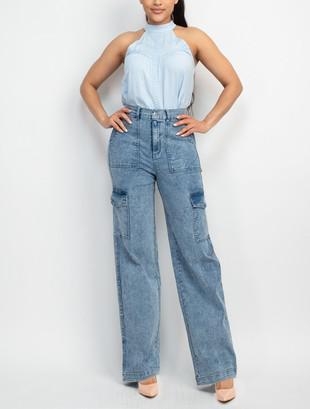 Denim Cargo Pants