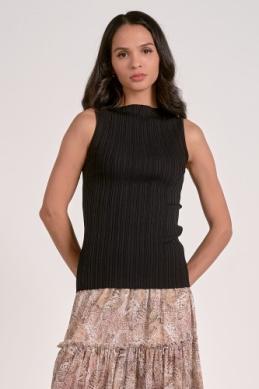 Mock Neck Sleeveless Top