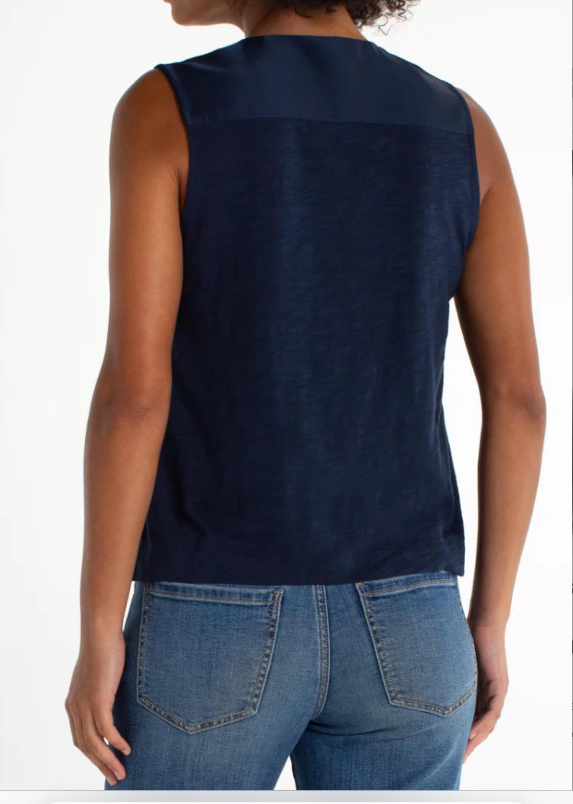 Sleeveless Satin Tank