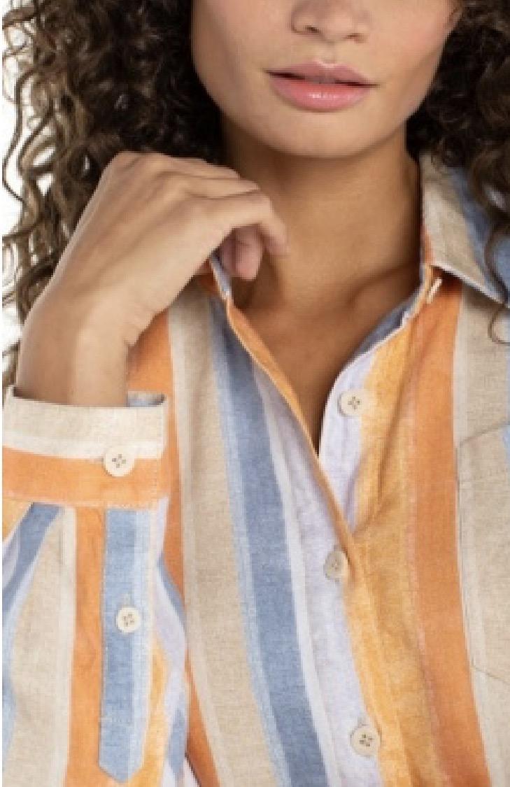 Relaxed Fit Button Down Top