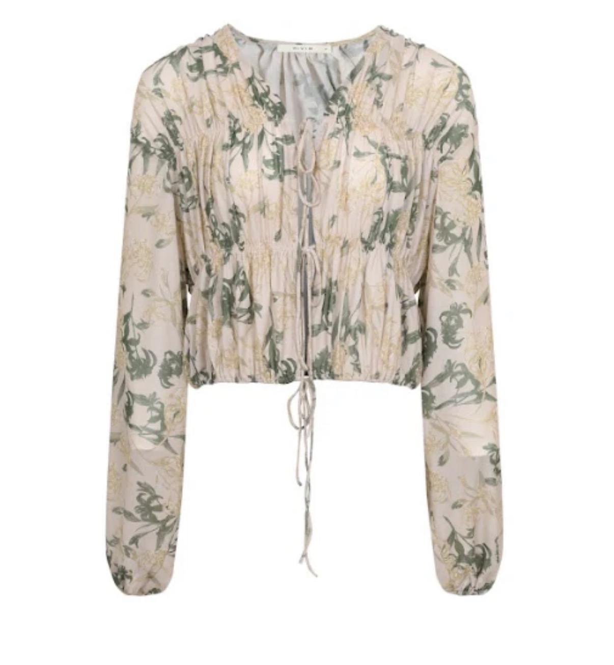 Sheer Floral Blouse