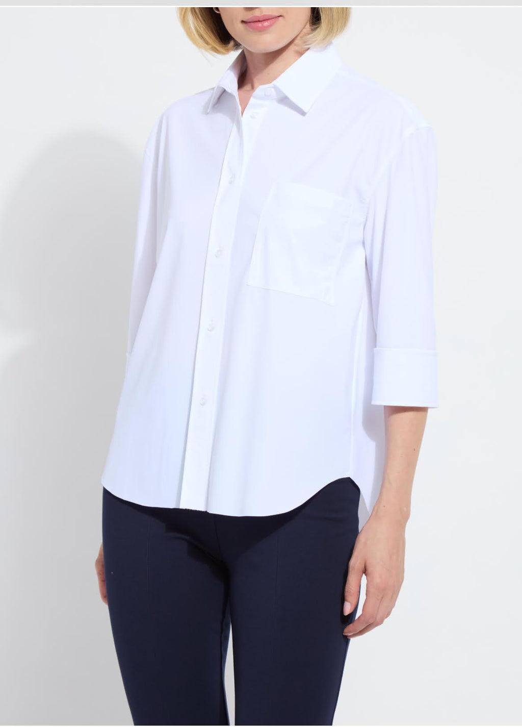 Sophie 3/4 Sleeve Cropped Shirt